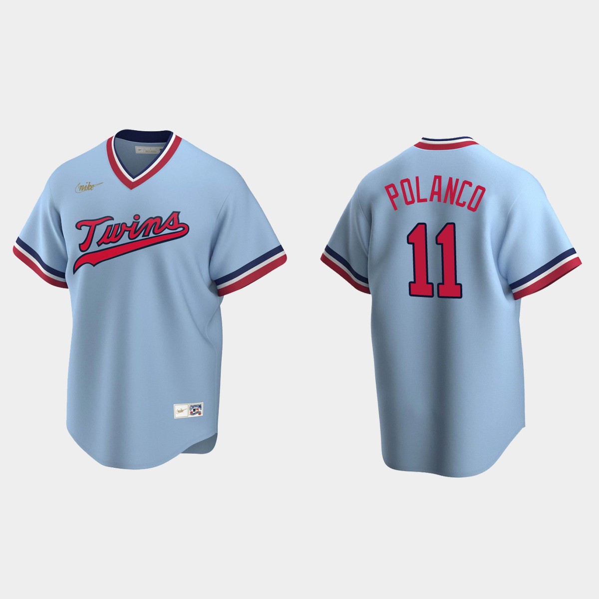 Men's Jorge Polanco Minnesota Twins Cooperstown Collection Road Jersey - Light Blue