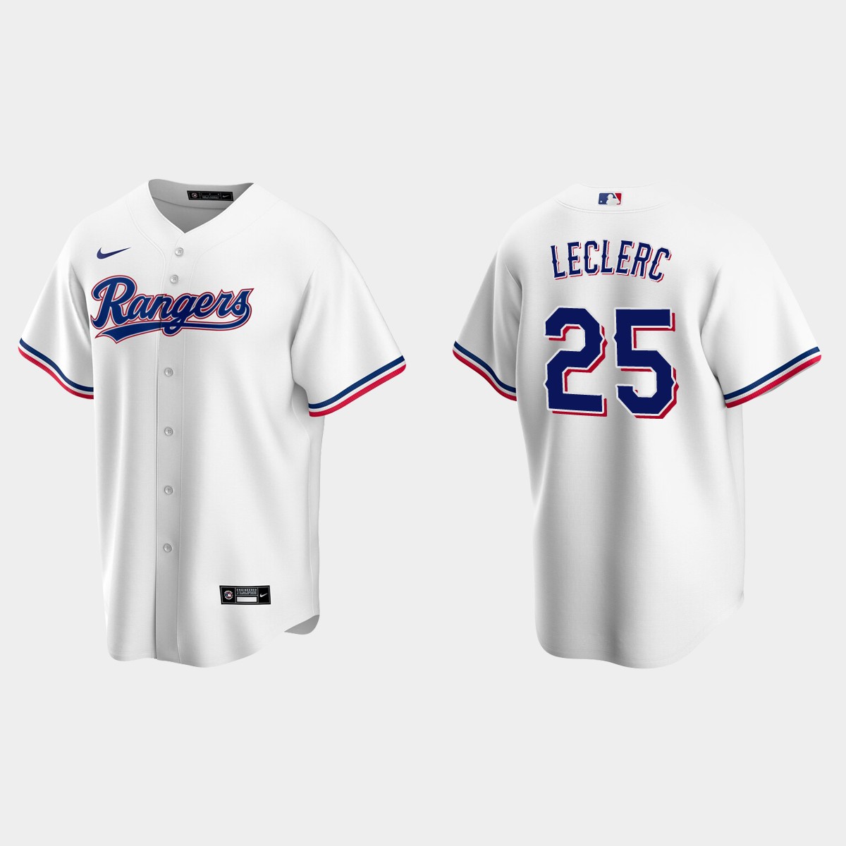 Men's Jose Leclerc #25 Texas Rangers Home Jersey - White