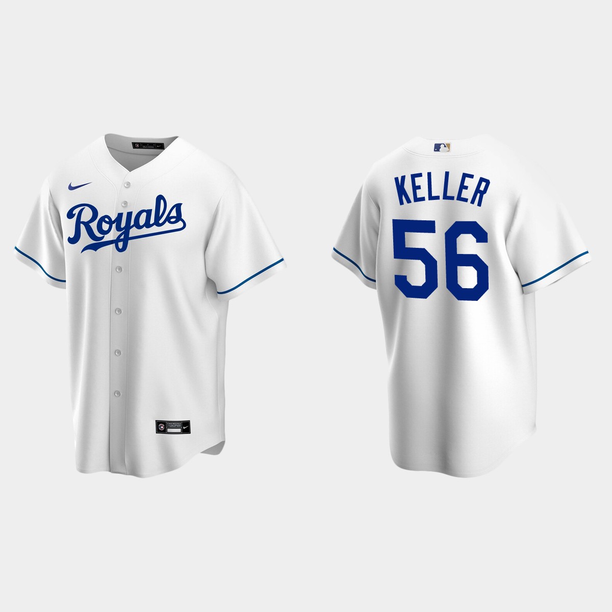 Men's Kansas City Royals Brad Keller Home Jersey - White