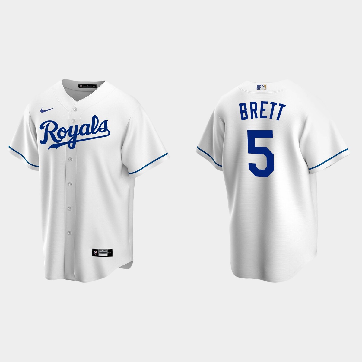 Men's Kansas City Royals George Brett Home Jersey - White