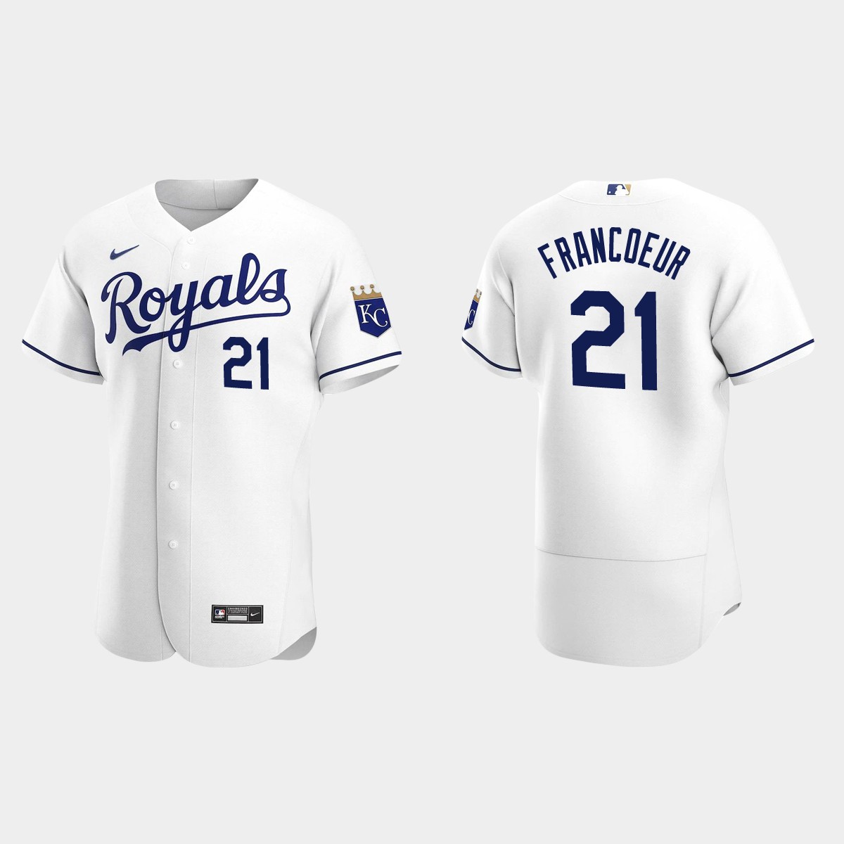 Men's Kansas City Royals Jeff Francoeur White Retired Player Jersey
