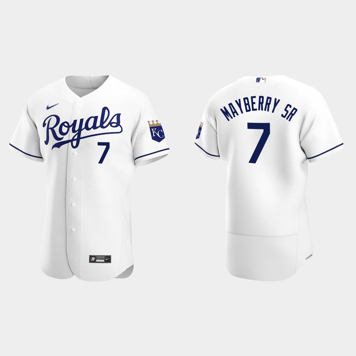 Men's Kansas City Royals John Mayberry Sr. White Retired Player Jersey