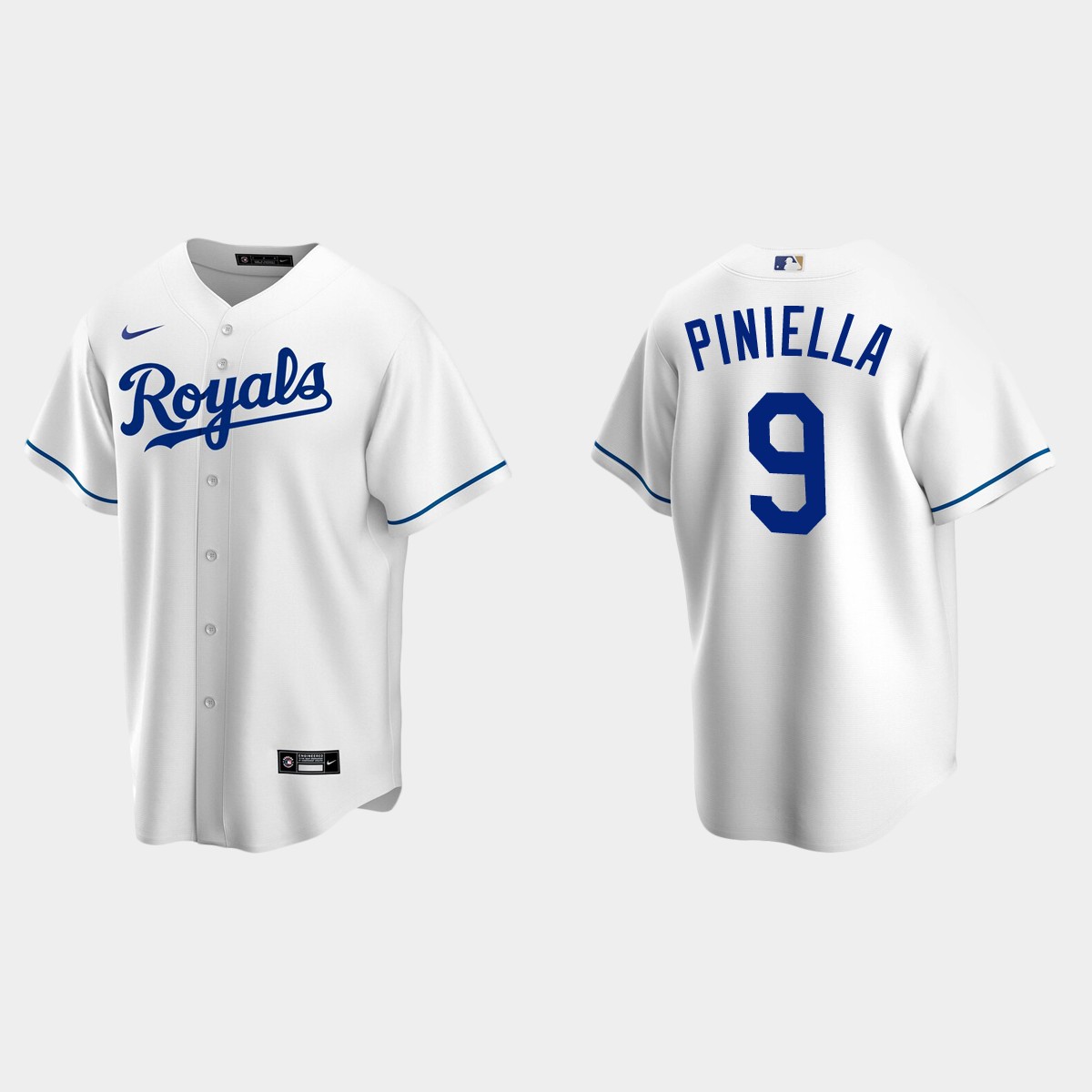 Men's Kansas City Royals Lou Piniella White Retired Player Jersey