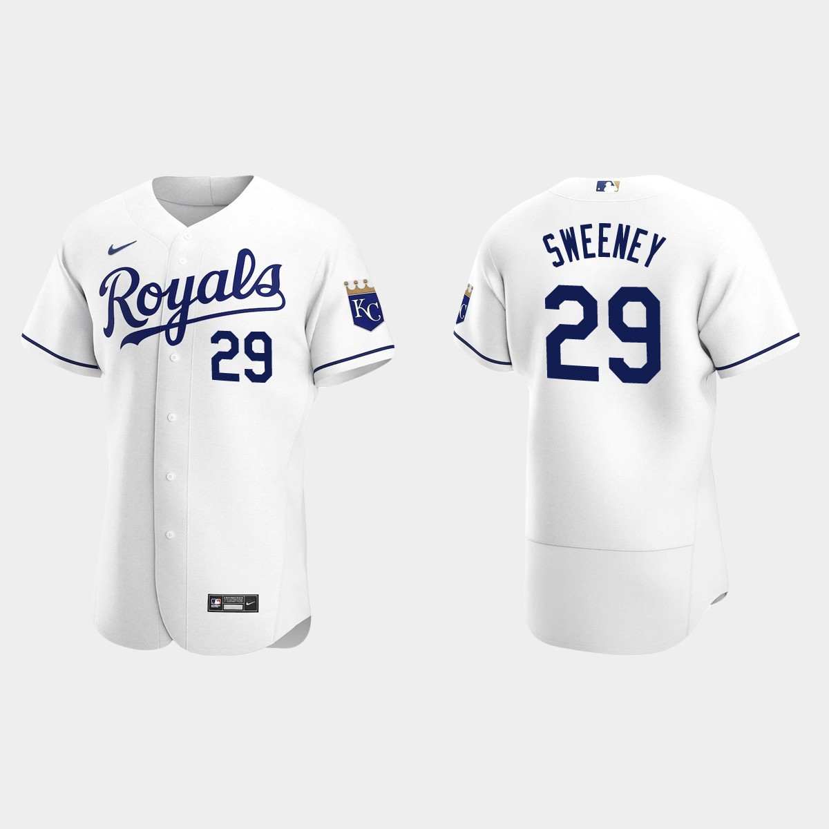 Men's Kansas City Royals Mike Sweeney White Retired Player Jersey