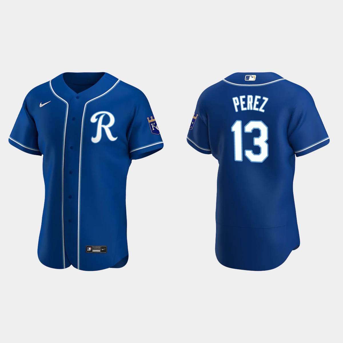 Men's Kansas City Royals Salvador Perez 2020 Alternate Team Logo Jersey - Royal