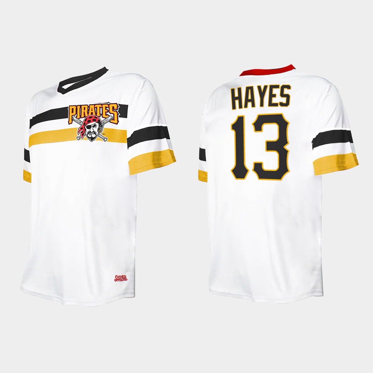 Men's Ke'Bryan Hayes Pittsburgh Pirates Cooperstown Collection V-Neck Jersey - White