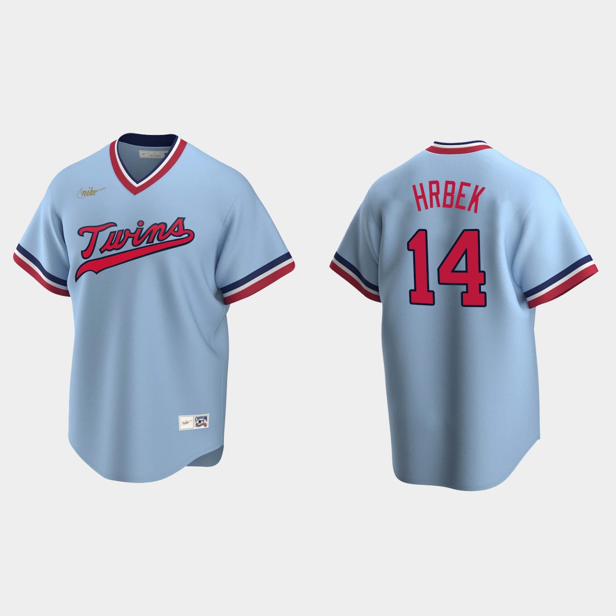 Men's Kent Hrbek #14 Minnesota Twins Cooperstown Collection Road Jersey - Light Blue