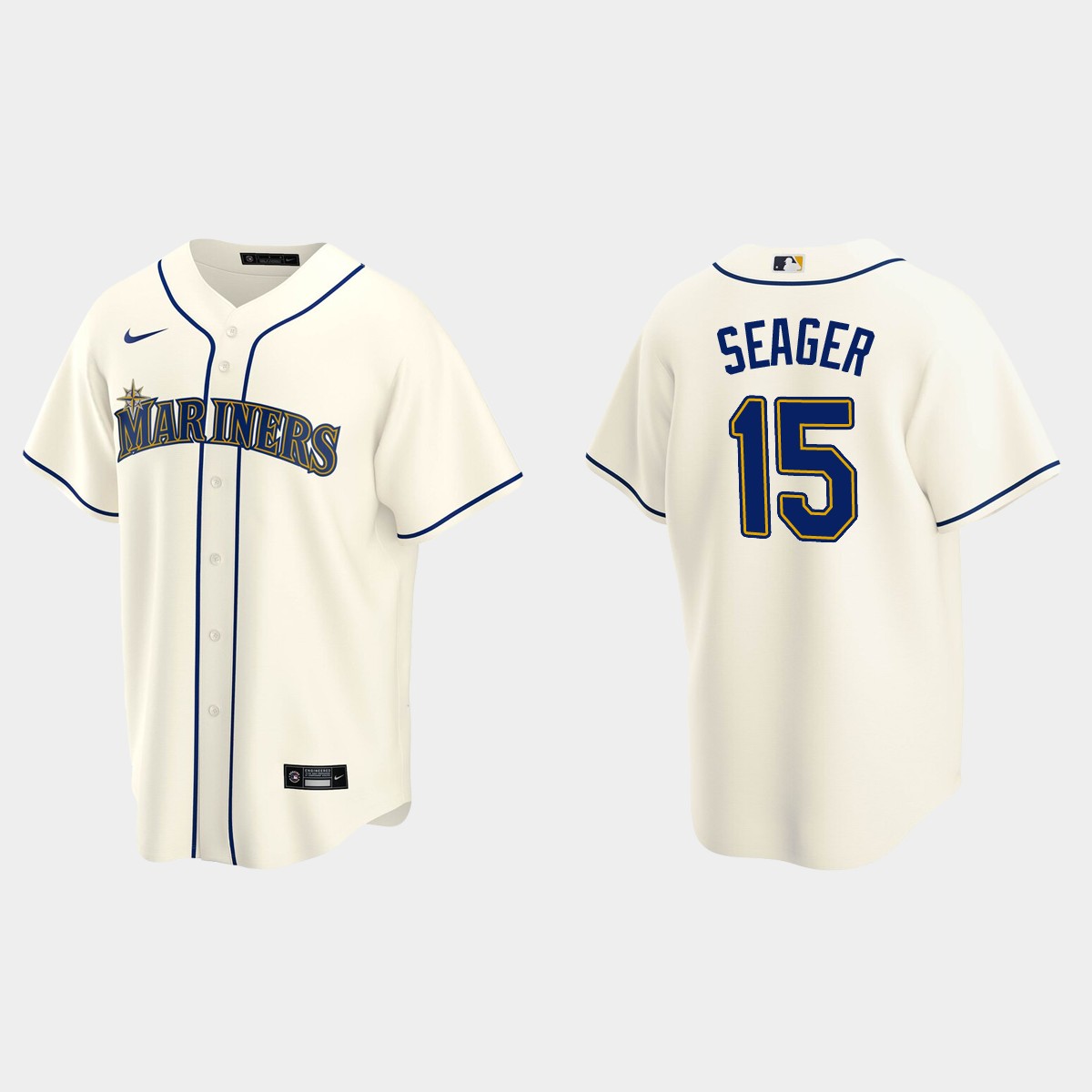 Men's Kyle Seager #15 Seattle Mariners Alternate Jersey - Cream