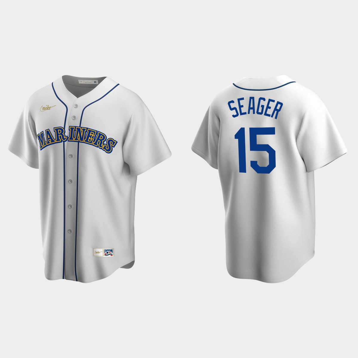 Men's Kyle Seager #15 Seattle Mariners Cooperstown Collection Home Jersey - White