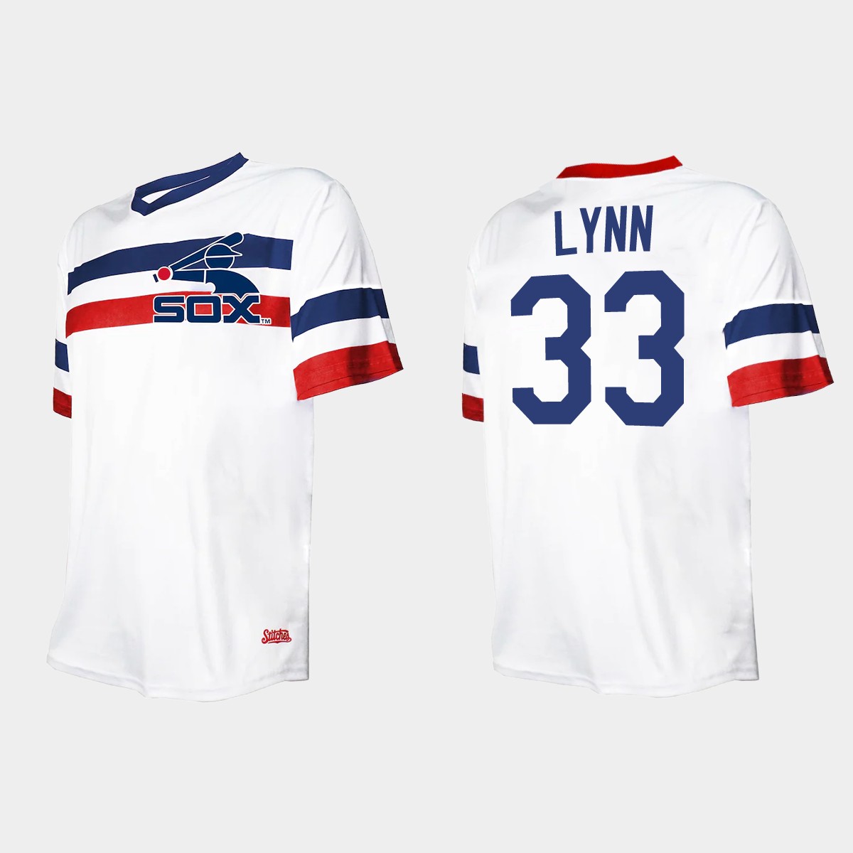 Men's Lance Lynn Chicago White Sox Cooperstown Collection V-Neck Jersey - White