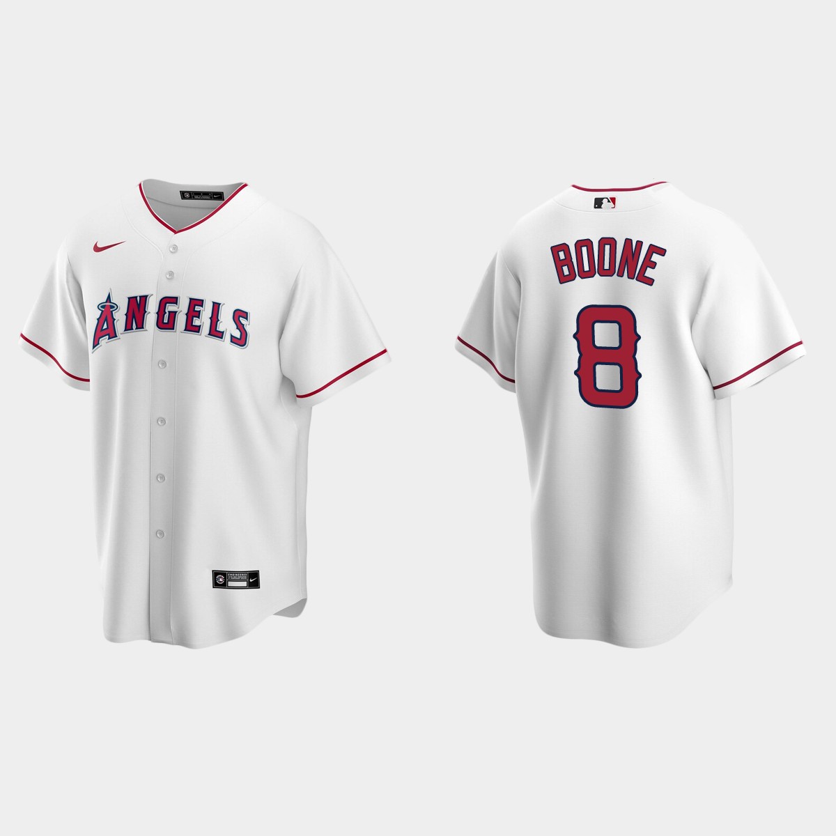 Men's Los Angeles Angels Bob Boone White Retired Player Jersey