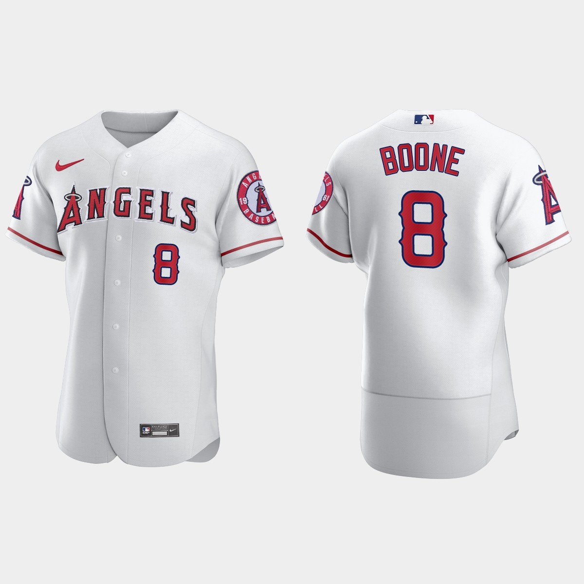 Men's Los Angeles Angels Bob Boone White Retired Player Jersey