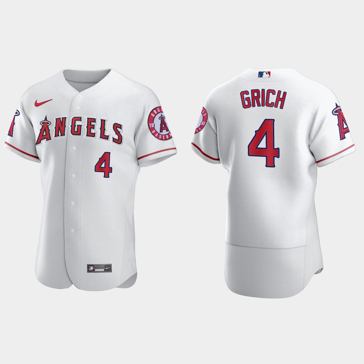 Men's Los Angeles Angels Bobby Grich White Retired Player Jersey