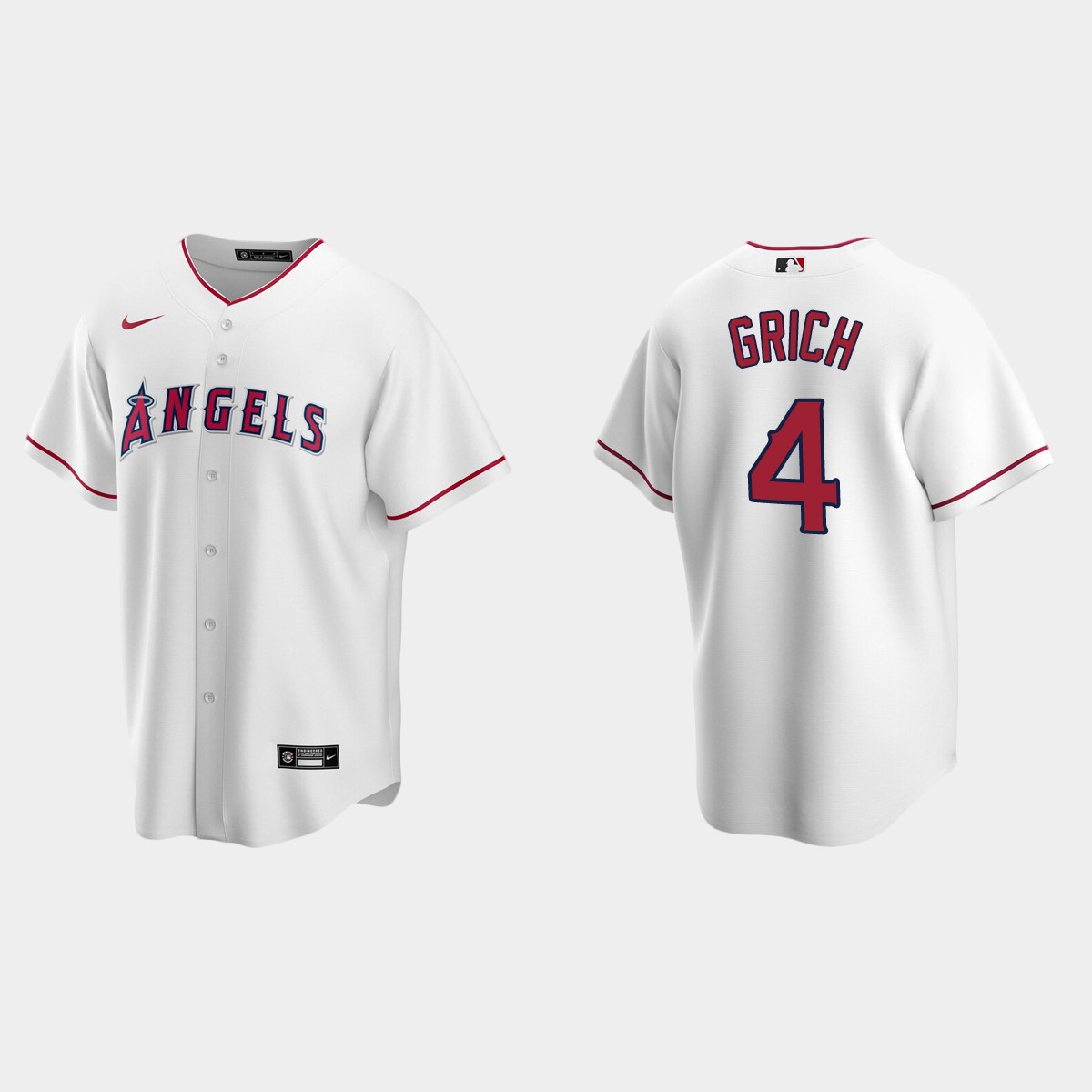 Men's Los Angeles Angels Bobby Grich White Retired Player Jersey