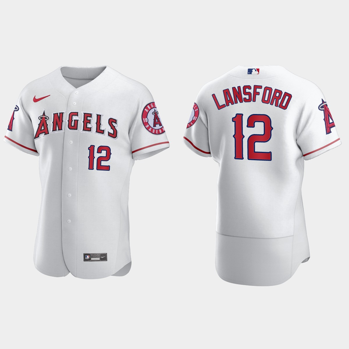 Men's Los Angeles Angels Carney Lansford White Retired Player Jersey