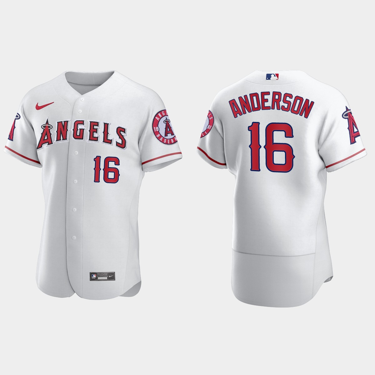 Men's Los Angeles Angels Garret Anderson White Retired Player Jersey
