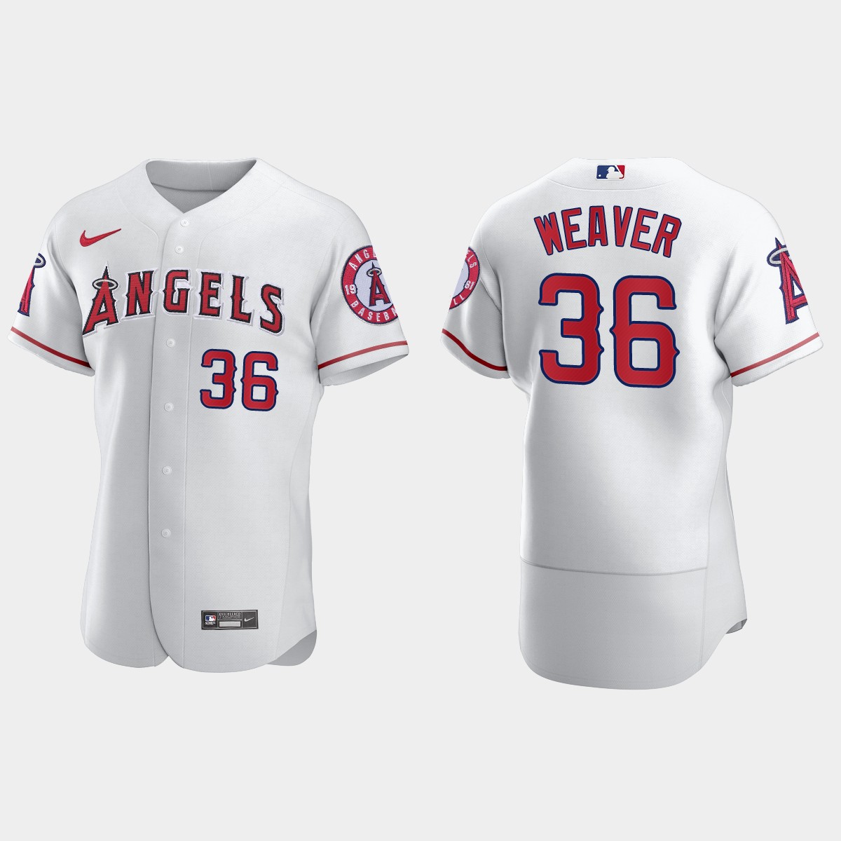 Men's Los Angeles Angels Jered Weaver White Retired Player Jersey