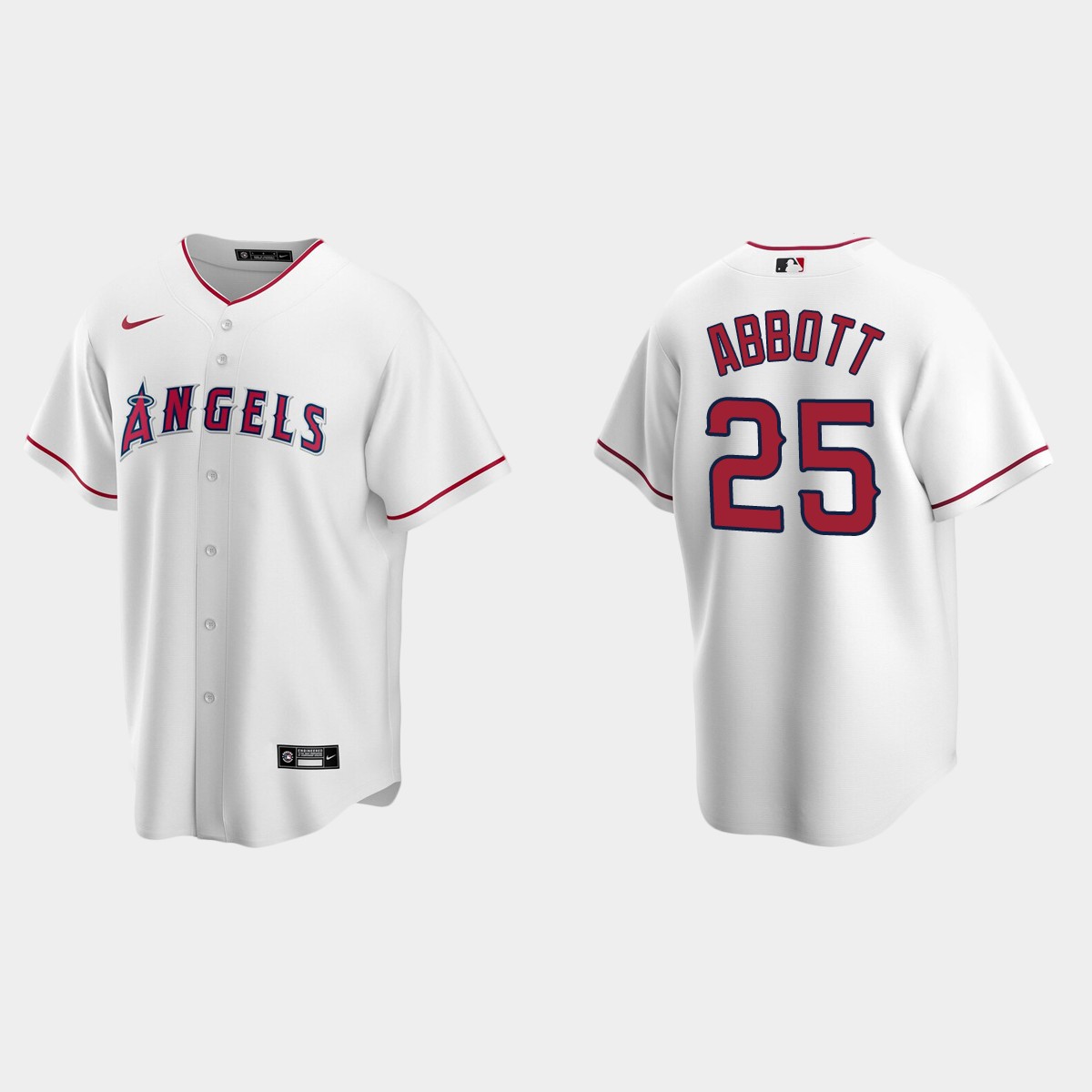 Men's Los Angeles Angels Jim Abbott White Retired Player Jersey