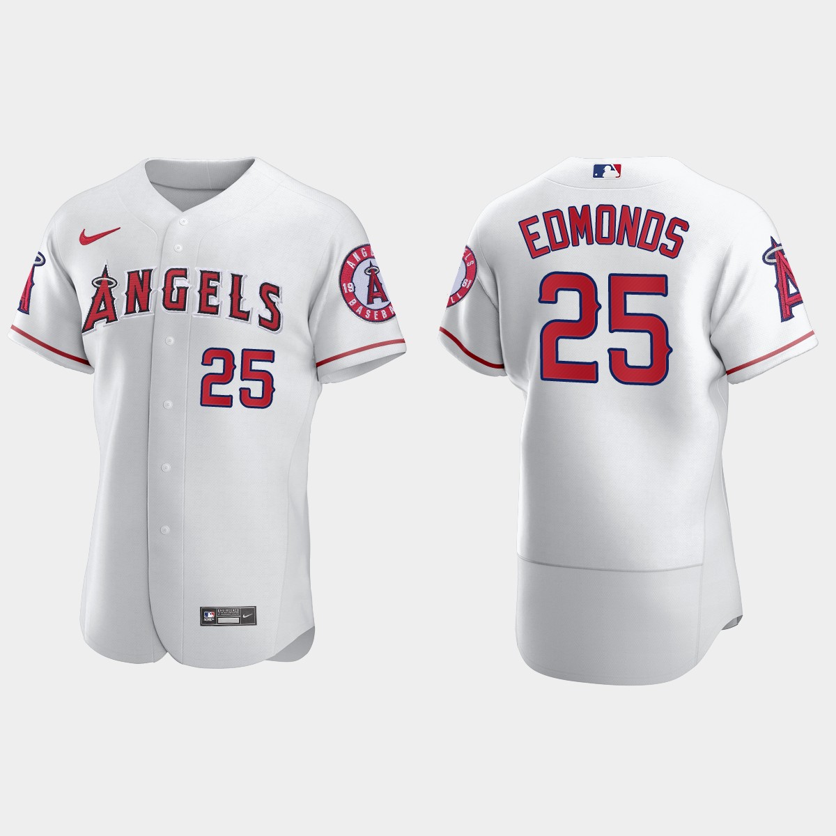 Men's Los Angeles Angels Jim Edmonds White Retired Player Jersey