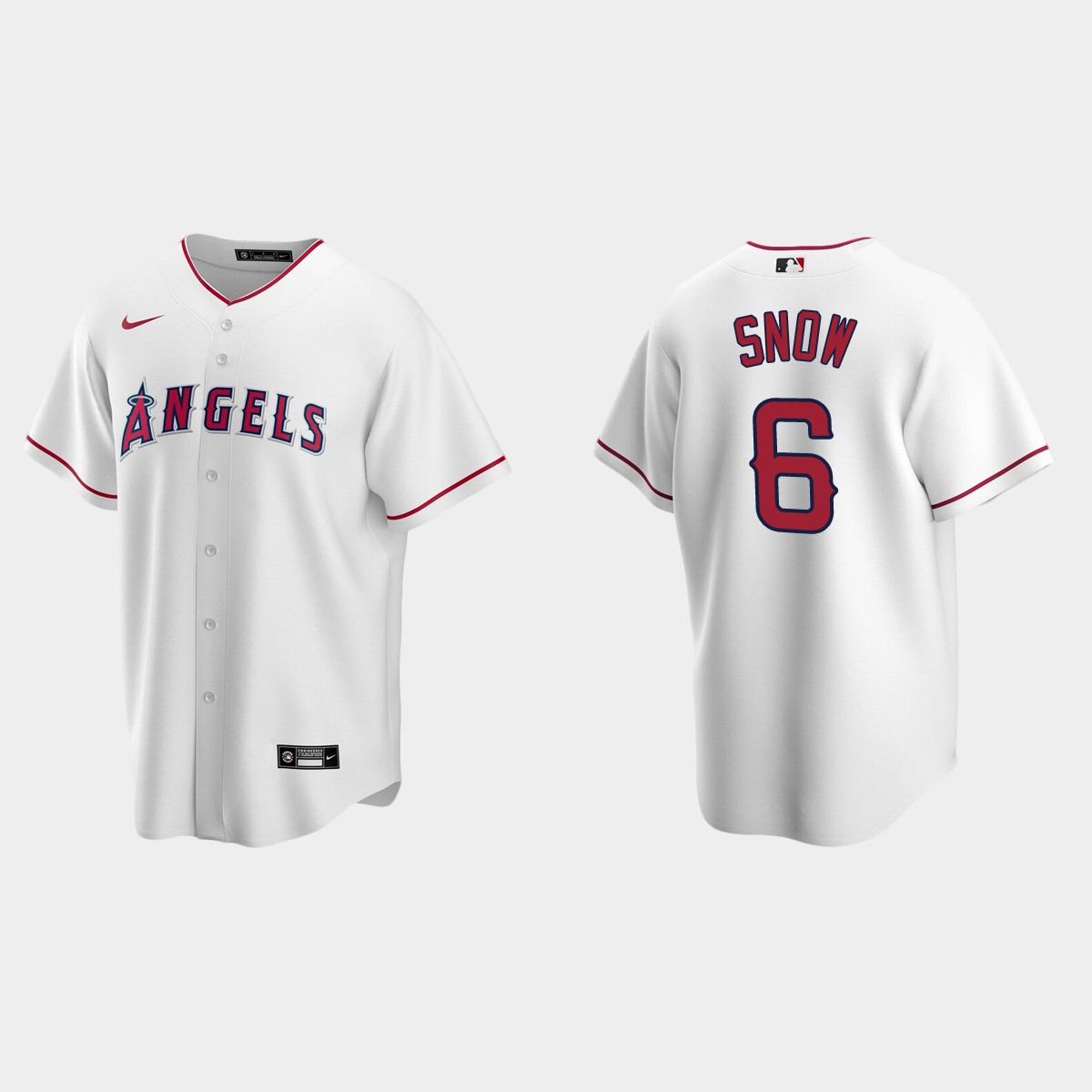Men's Los Angeles Angels JT Snow White Retired Player Jersey