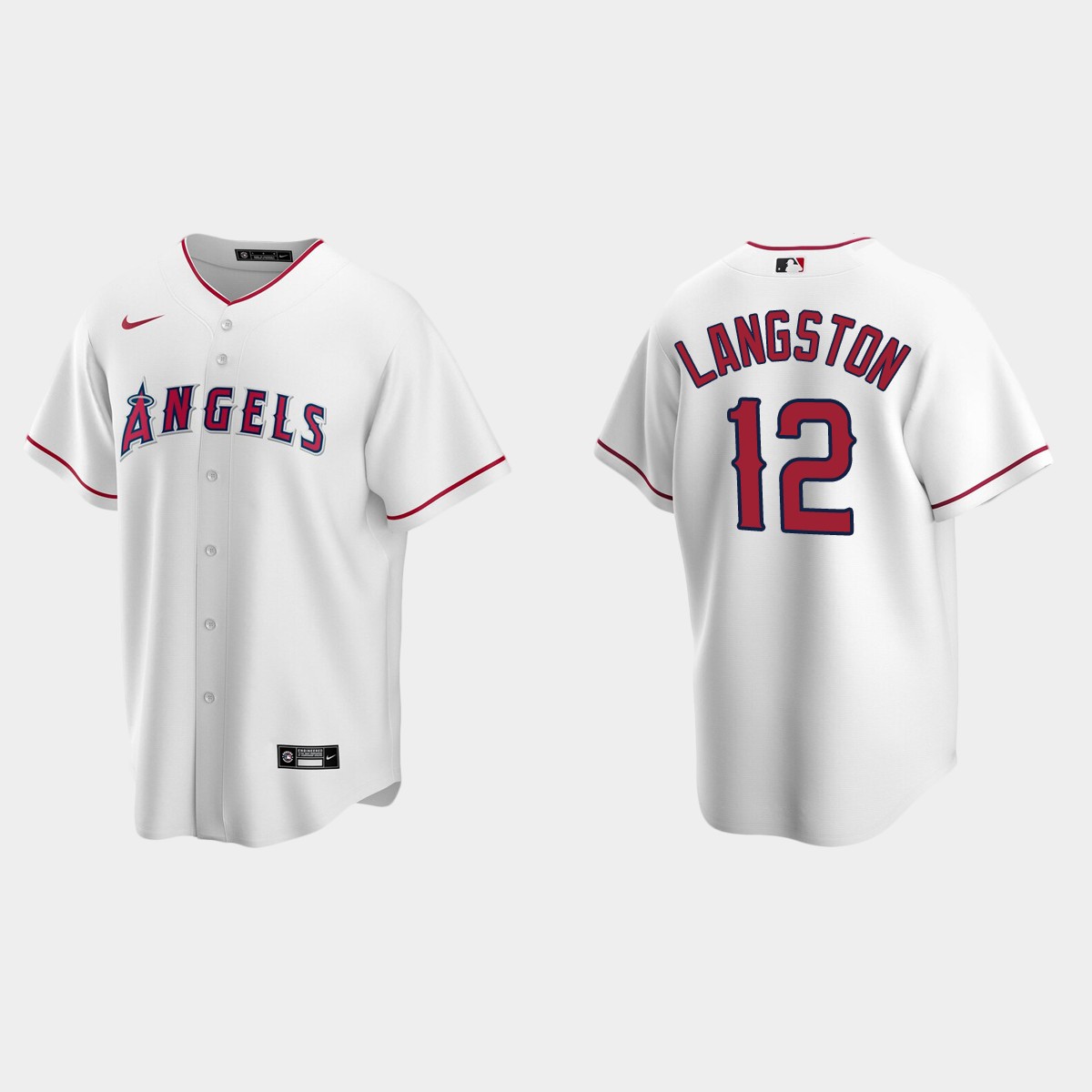 Men's Los Angeles Angels Mark Langston White Retired Player Jersey