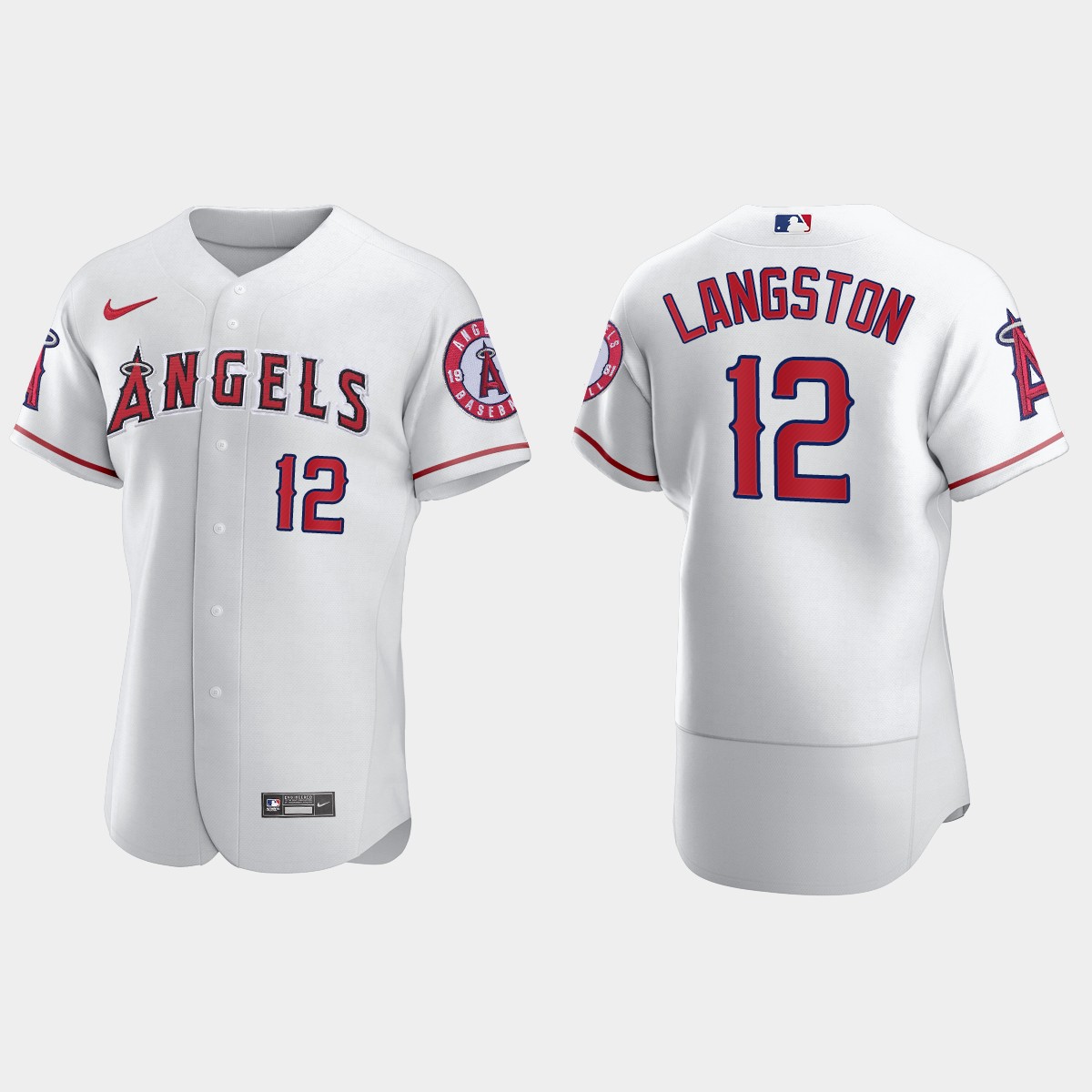 Men's Los Angeles Angels Mark Langston White Retired Player Jersey