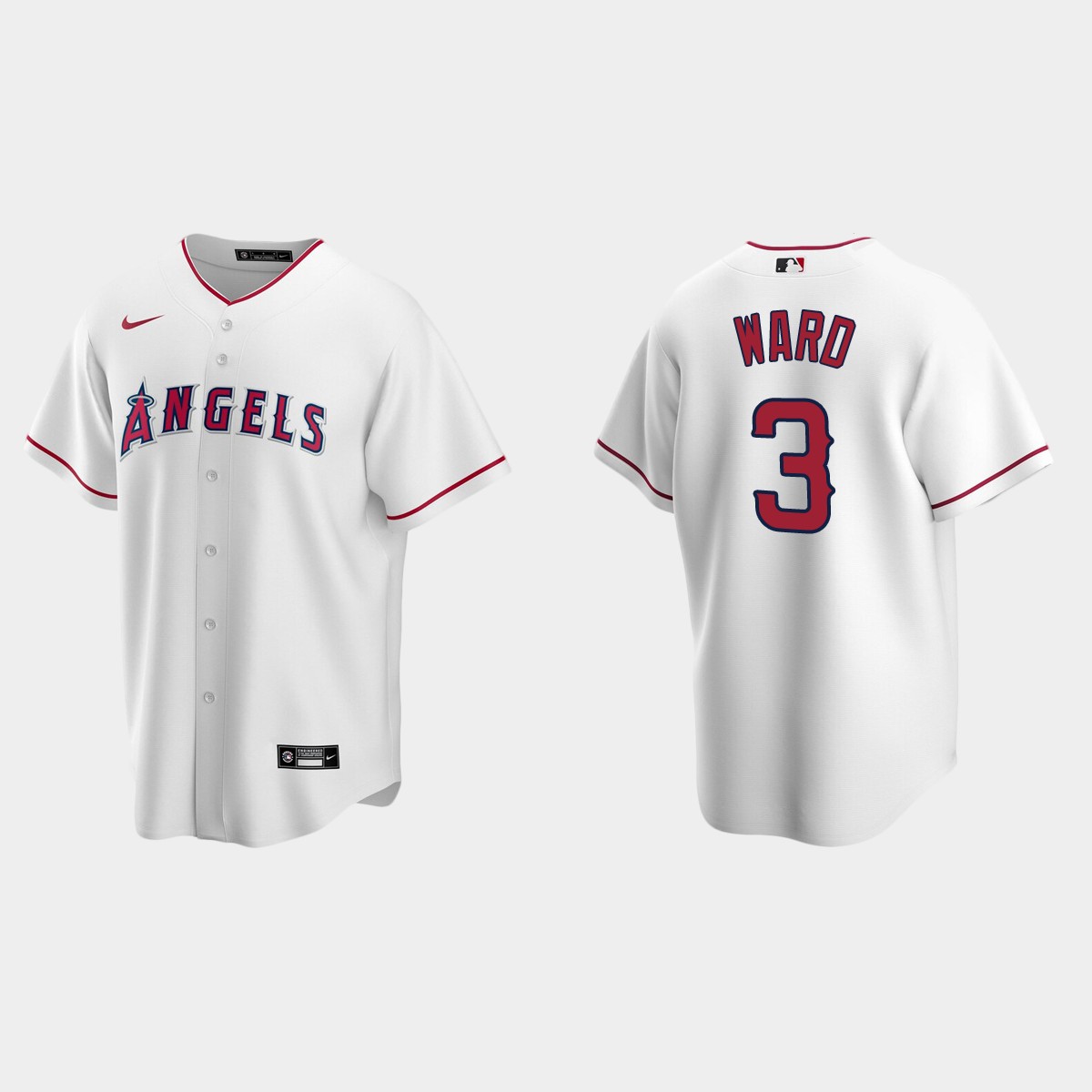 Men's Los Angeles Angels Taylor Ward White Home Jersey