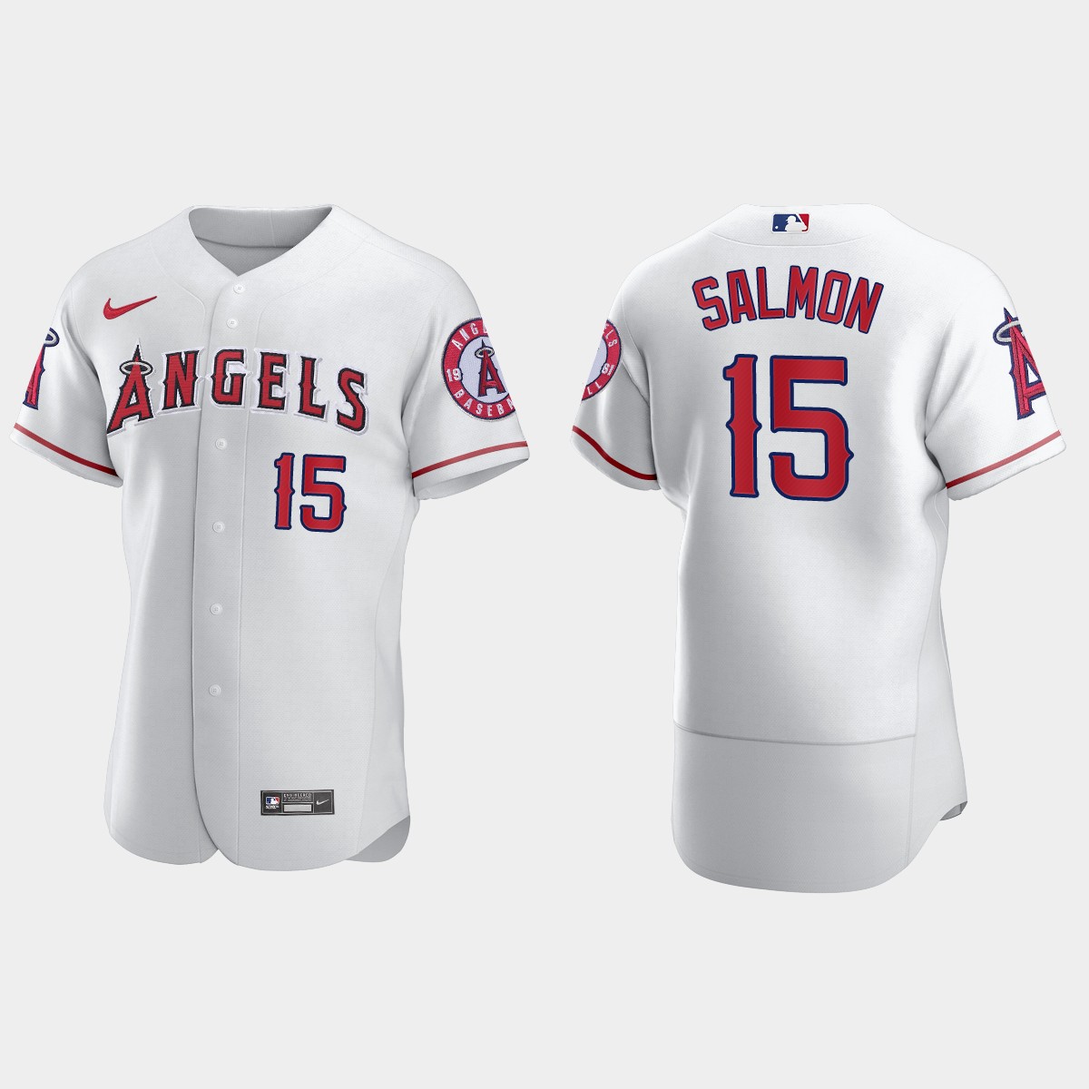 Men's Los Angeles Angels Tim Salmon White Retired Player Jersey