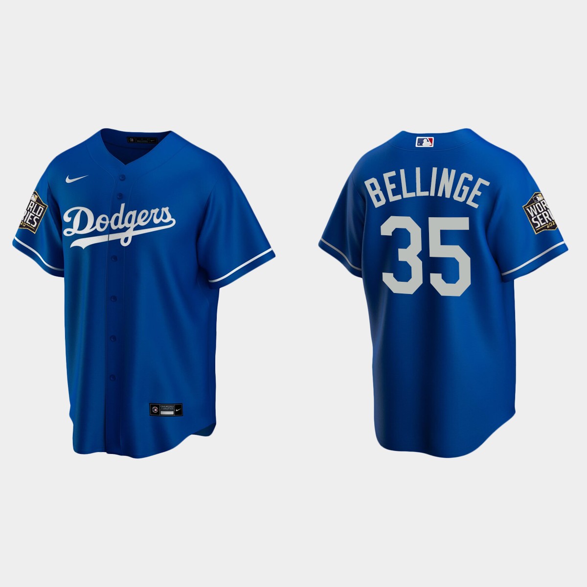 Men's Los Angeles Dodgers #35 Cody Bellinger 2020 World Series Alternate Jersey - Royal