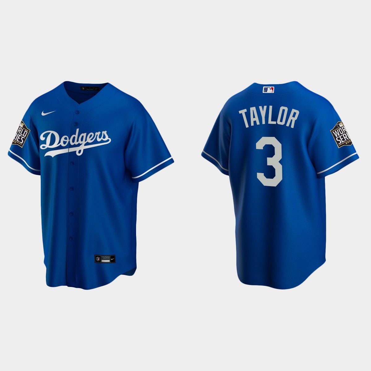 Men's Los Angeles Dodgers #3 Chris Taylor 2020 World Series Alternate Jersey - Royal
