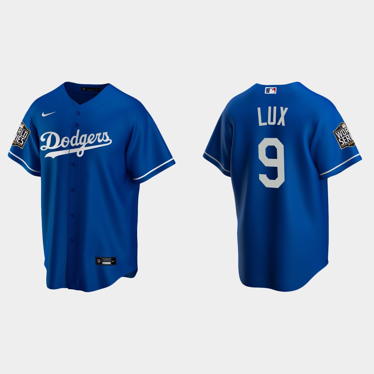 Men's Los Angeles Dodgers #9 Gavin Lux 2020 World Series Alternate Jersey - Royal