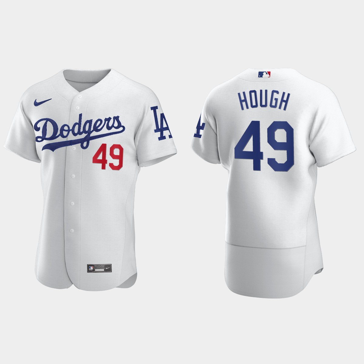 Men's Los Angeles Dodgers Charlie Hough White Retired Player Jersey