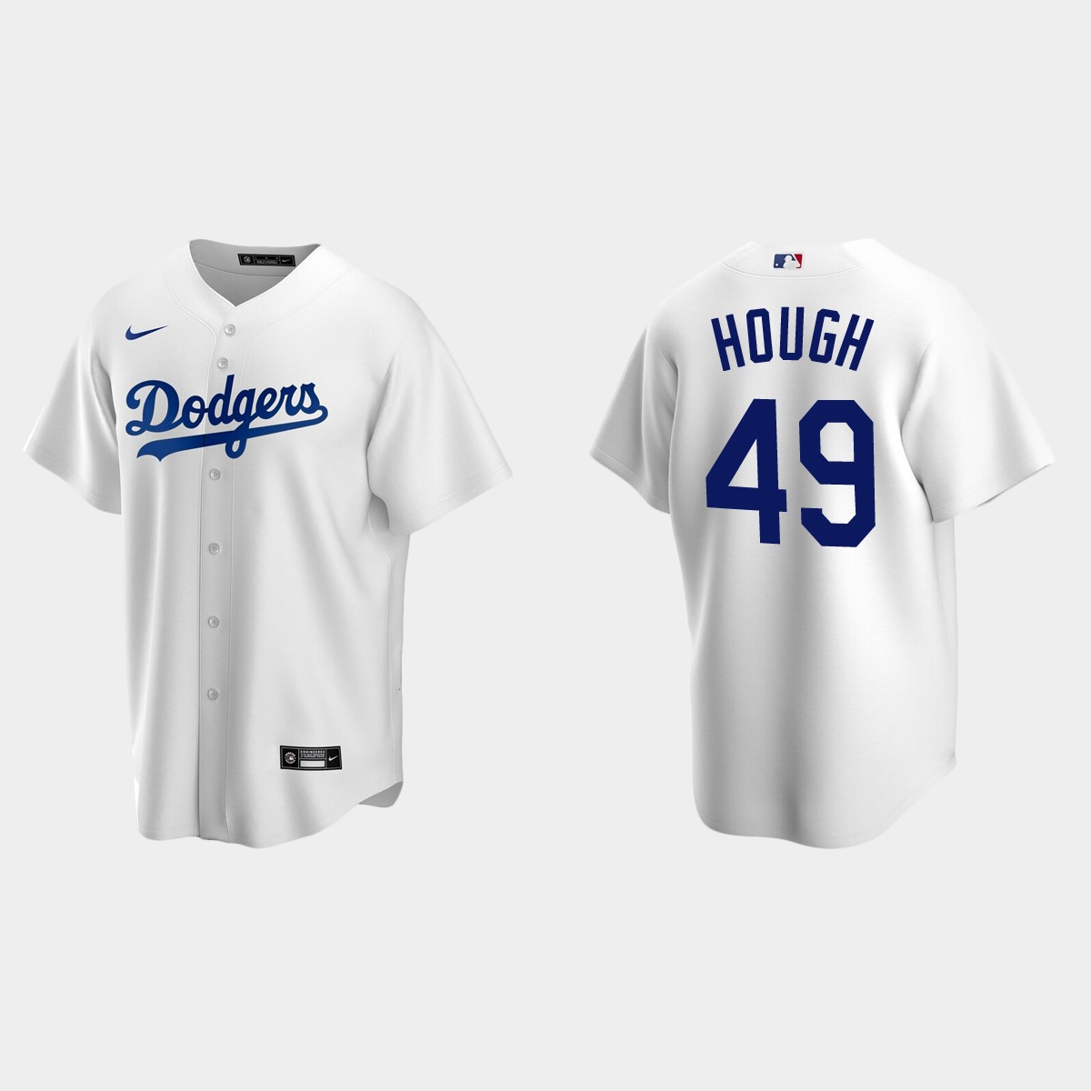 Men's Los Angeles Dodgers Charlie Hough White Retired Player Jersey