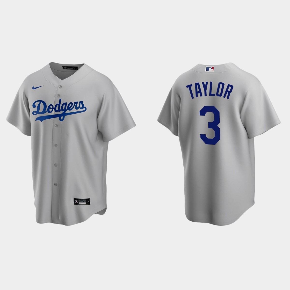 Men's Los Angeles Dodgers Chris Taylor Alternate Jersey - Gray
