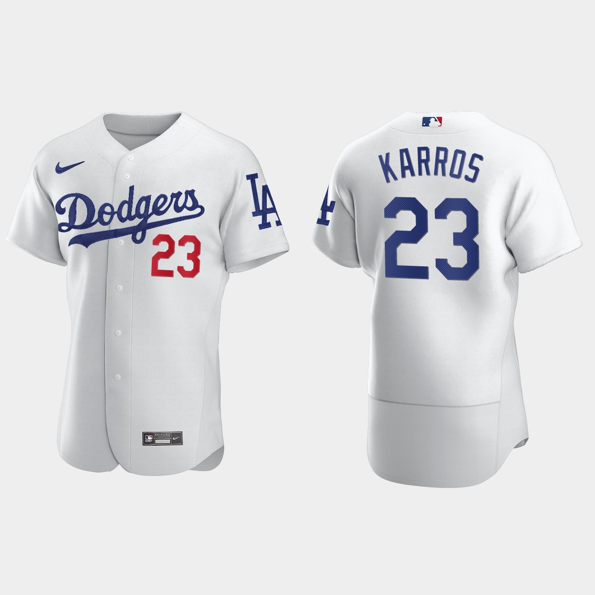 Men's Los Angeles Dodgers Eric Karros White Retired Player Jersey