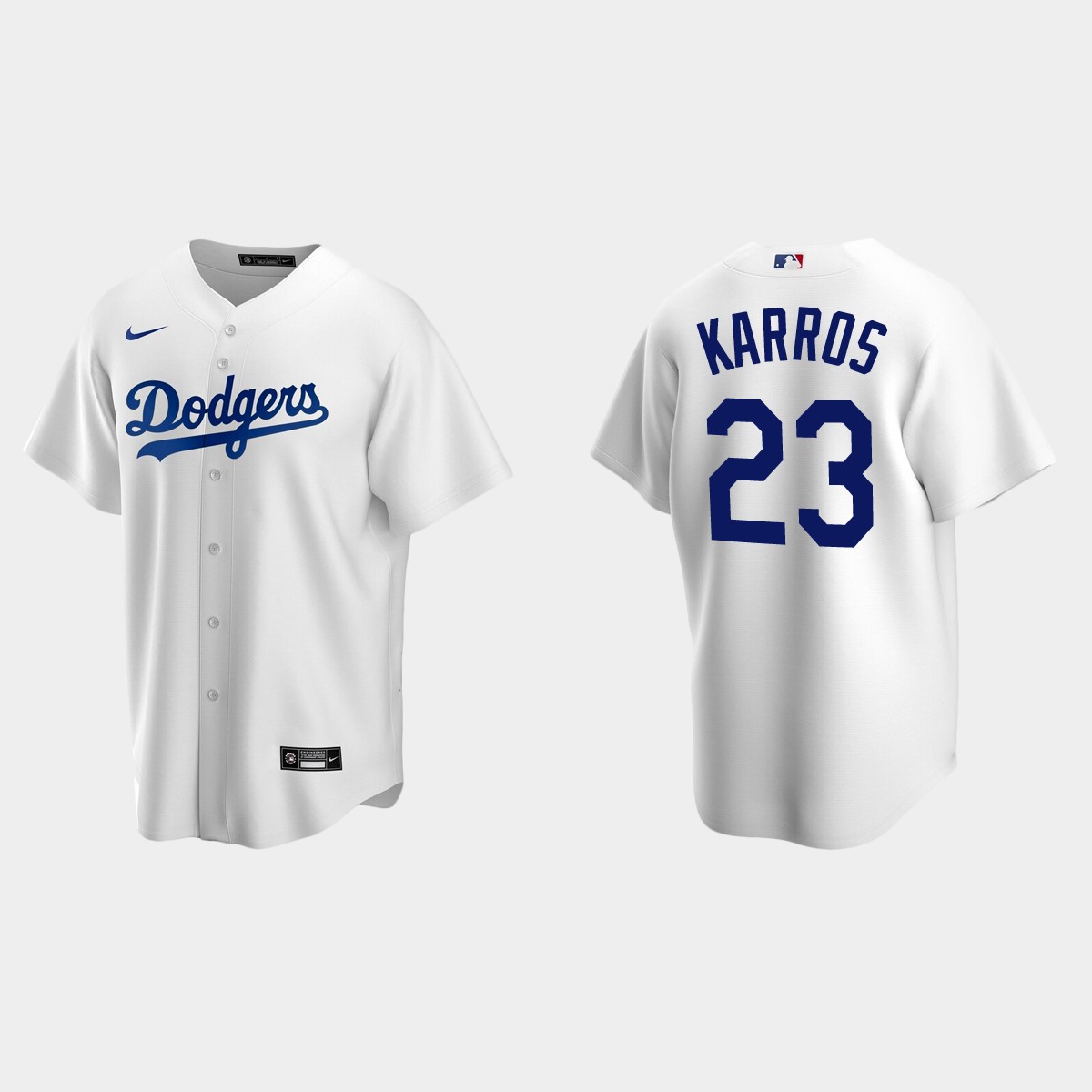 Men's Los Angeles Dodgers Eric Karros White Retired Player Jersey