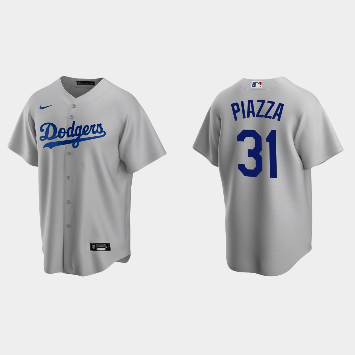 Men's Los Angeles Dodgers Mike Piazza Alternate Jersey - Gray