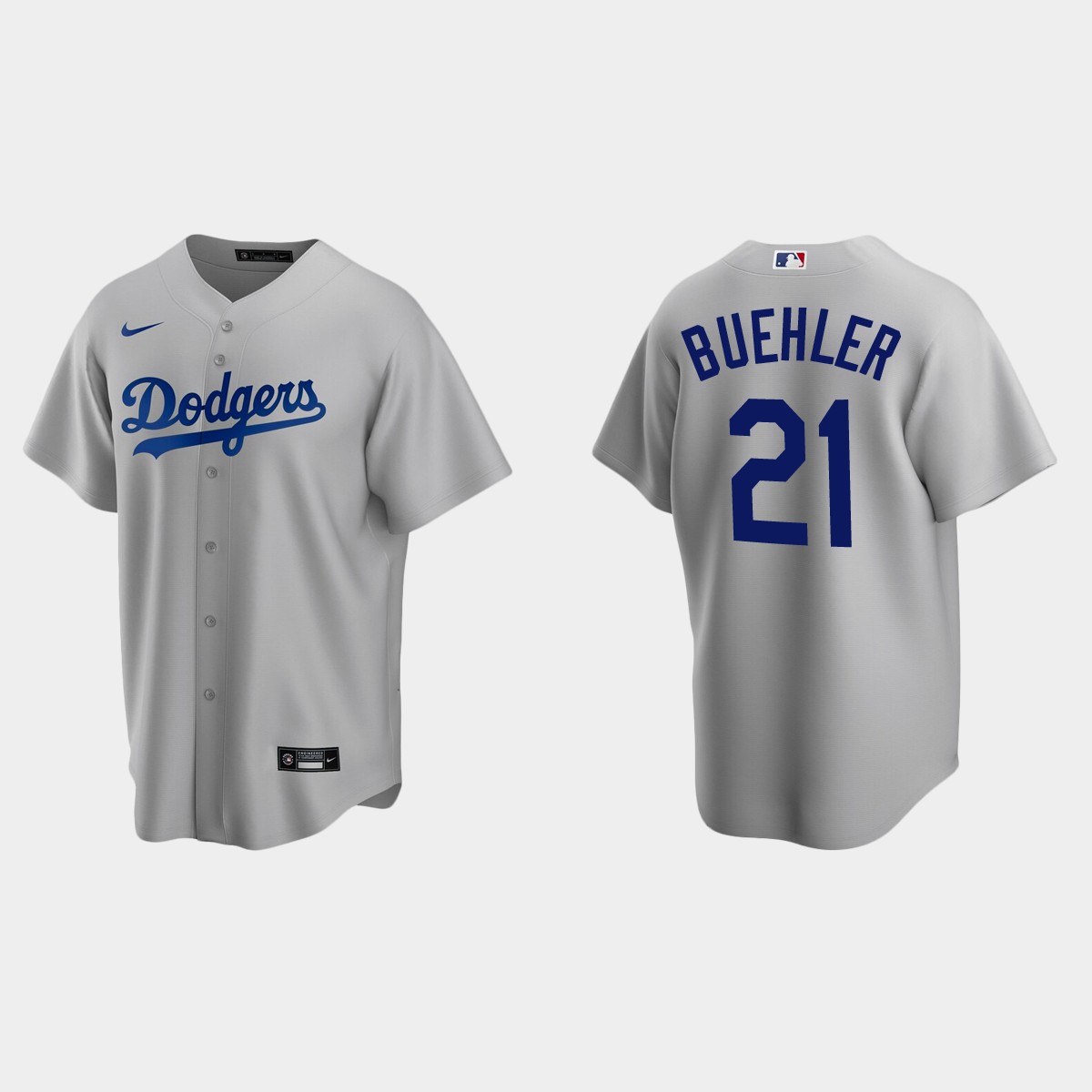 Men's Los Angeles Dodgers Walker Buehler Alternate Jersey - Gray