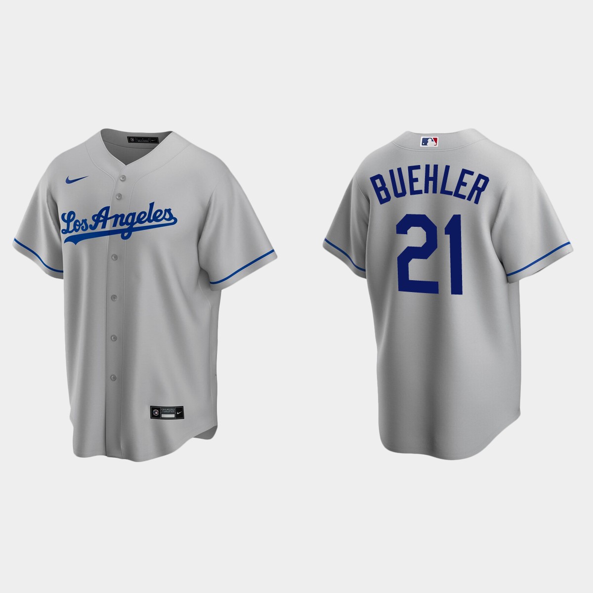 Men's Los Angeles Dodgers Walker Buehler Road Jersey - Gray