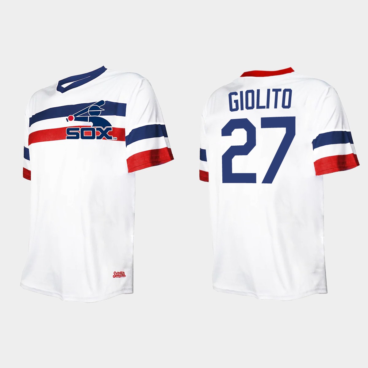 Men's Lucas Giolito Chicago White Sox Cooperstown Collection V-Neck Jersey - White