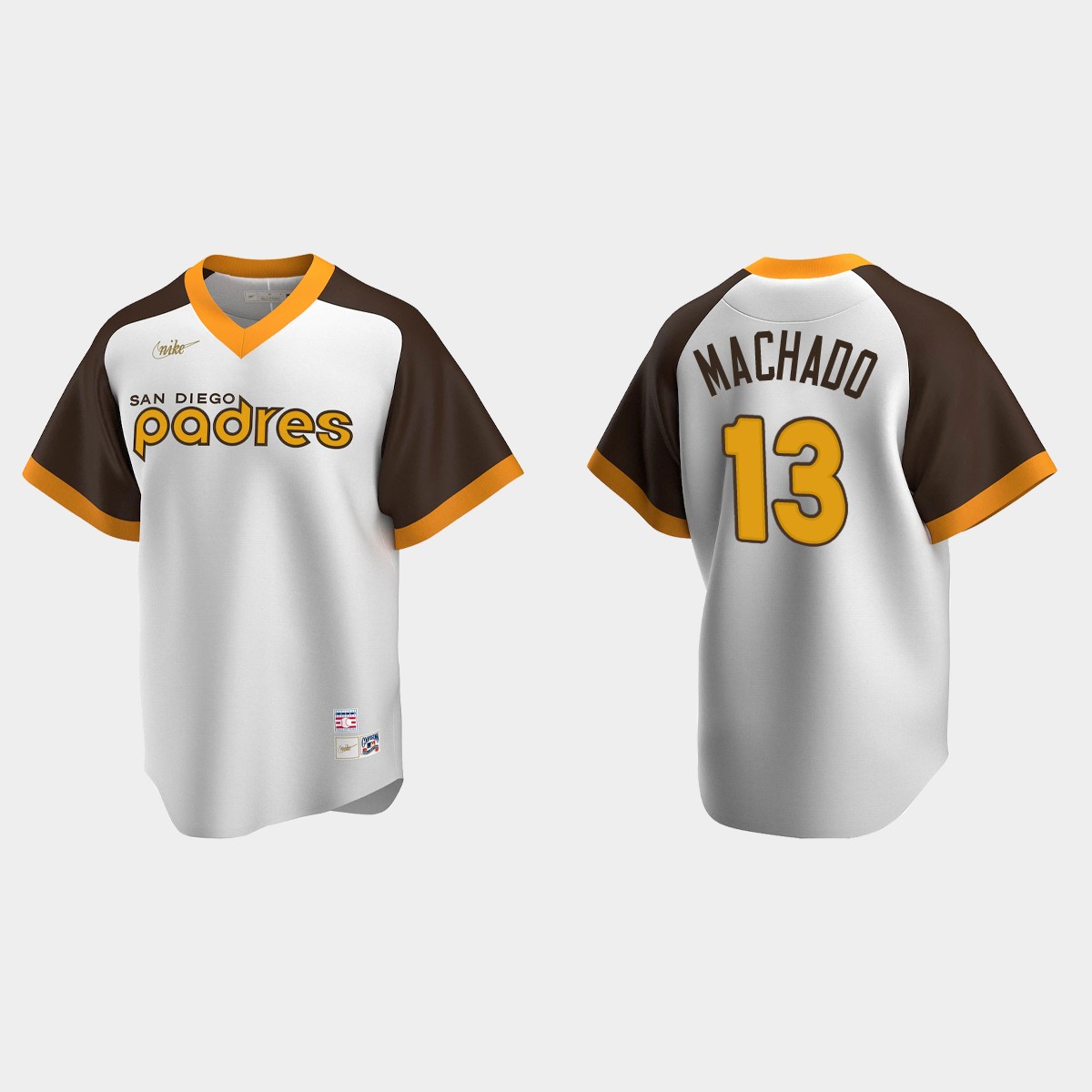 Men's Manny Machado San Diego Padres Cooperstown Collection Home Jersey - White