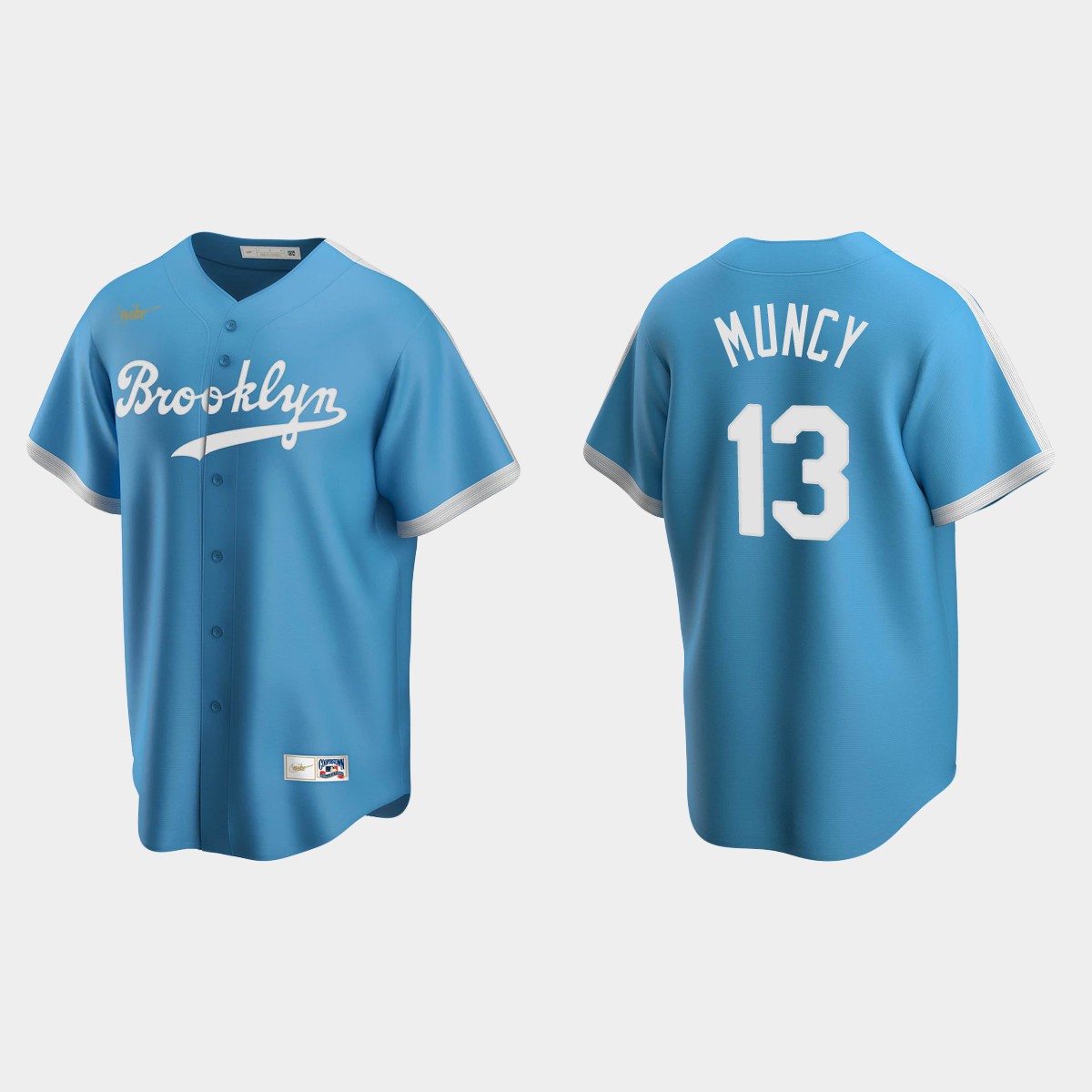 Men's Max Muncy Los Angeles Dodgers Cooperstown Collection Alternate Jersey - Light Blue
