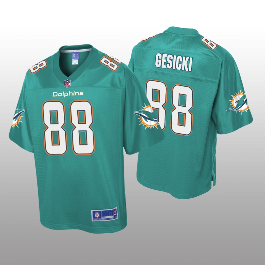 Men's Mike Gesicki #88 Miami Dolphins Aqua Pro Line Jersey
