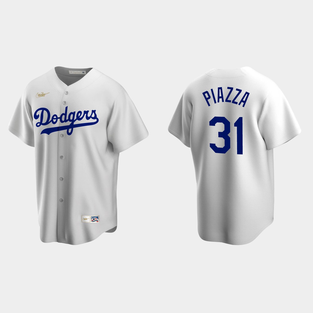 Men's Mike Piazza Los Angeles Dodgers Cooperstown Collection Home Jersey - White