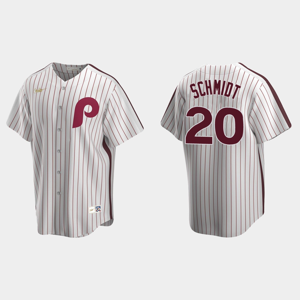 Men's Mike Schmidt Philadelphia Phillies Cooperstown Collection Home Jersey - White