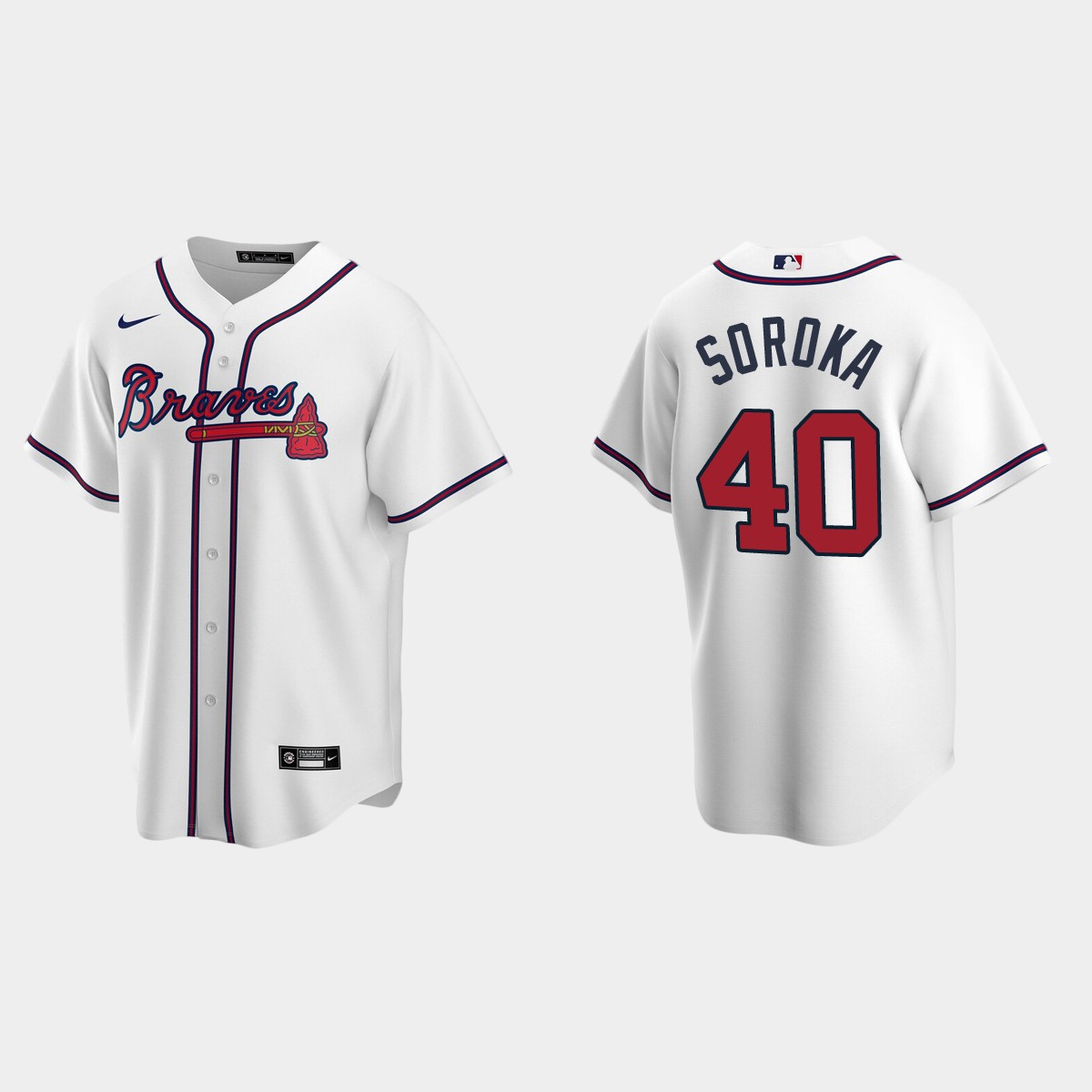 Men's Mike Soroka Atlanta Braves Home Jersey - White