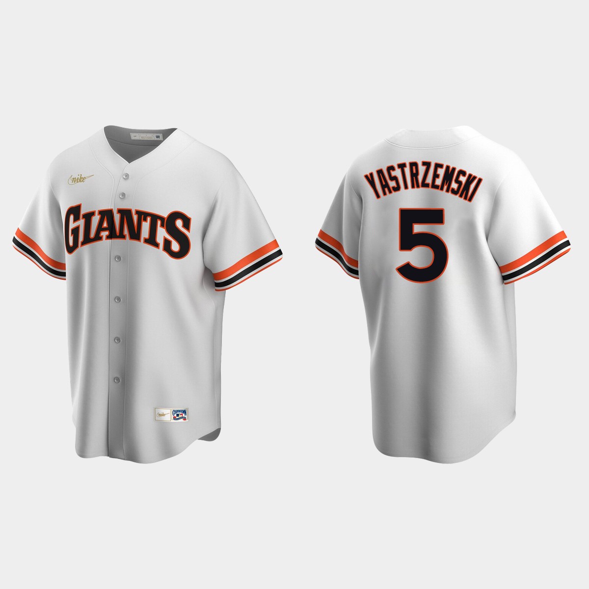 Men's Mike Yastrzemski #5 San Francisco Giants Cooperstown Collection Home Jersey - White