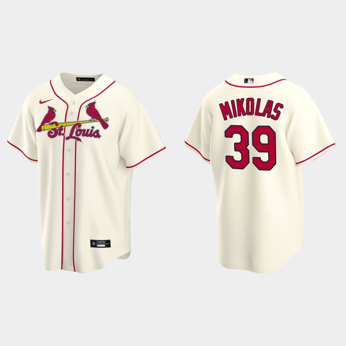 Men's Miles Mikolas #39 St. Louis Cardinals Alternate Jersey - Cream
