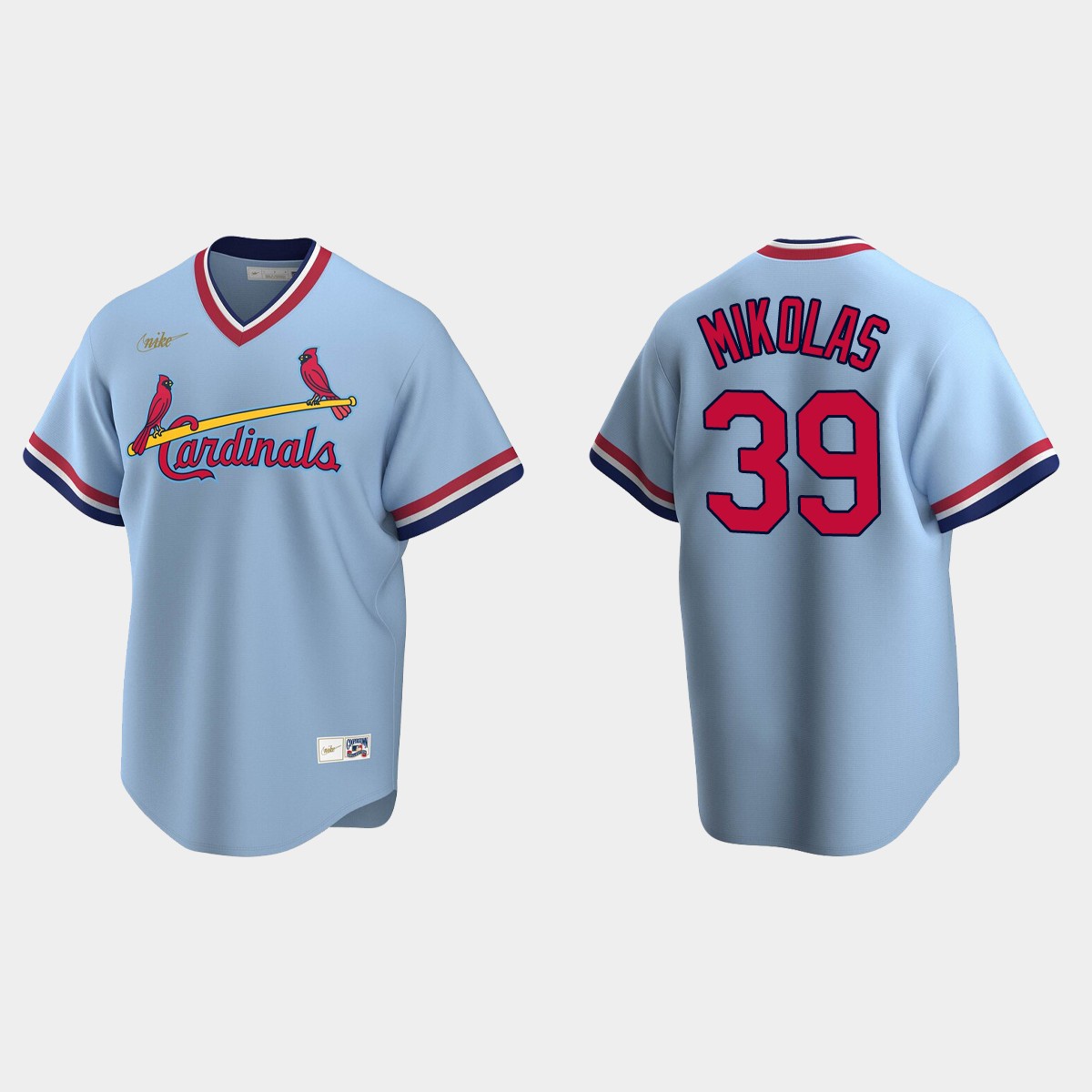 Men's Miles Mikolas St. Louis Cardinals Cooperstown Collection Road Jersey - Light Blue