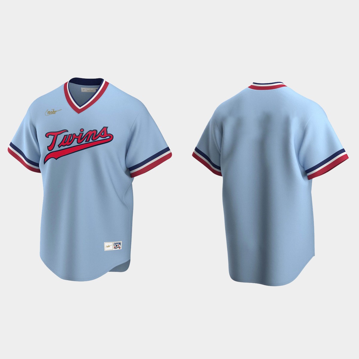 Men's Minnesota Twins Cooperstown Collection Road Jersey - Light Blue